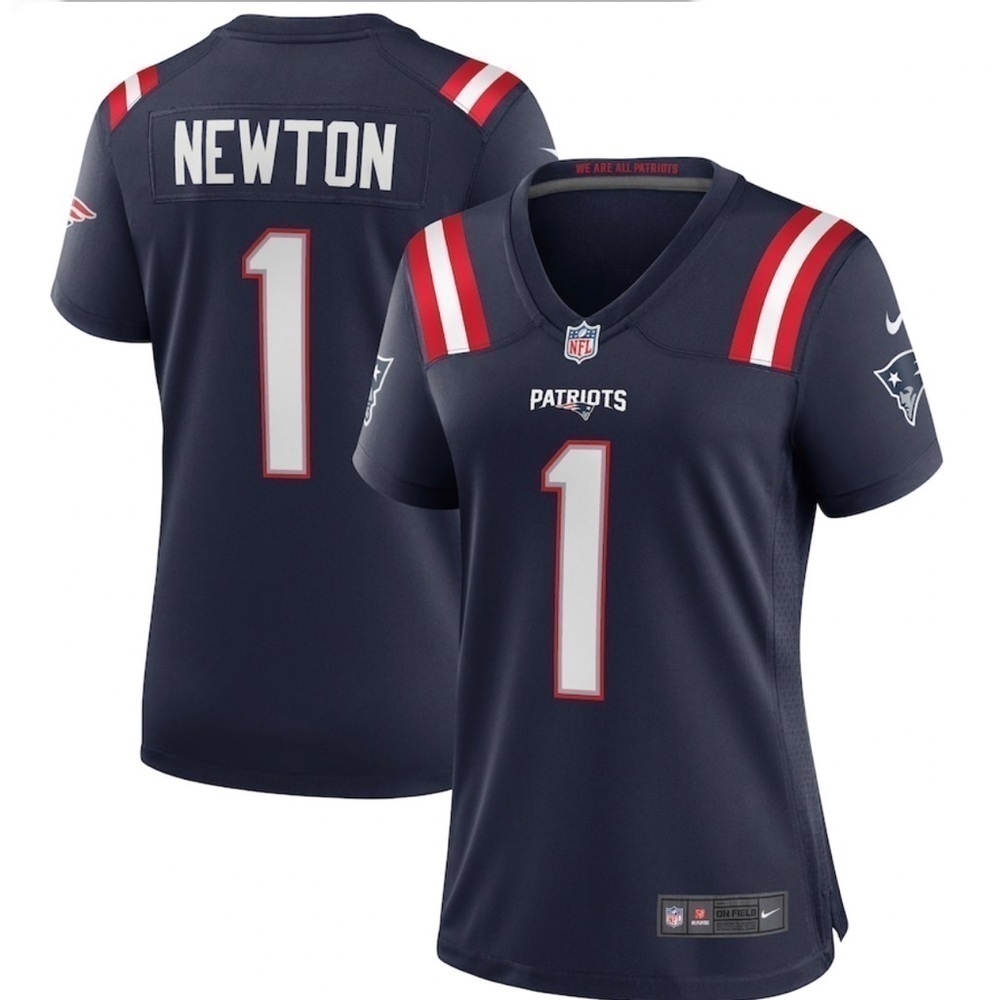 ⭐️ New Nike Cam Newton Navy New England Patriots Game Jersey Medium